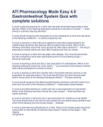 ATI Pharmacology Made Easy 4.0: The Immune System Quiz with complete solutions | Latest 2023/2024