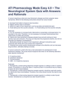 ATI Pharmacology Made Easy 4.0 ~ The Neurological System Quiz with Answers and Rationale | Latest 20