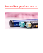 Subcutaan injecteren/insulinepen hanteren verslag
