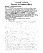 Economie VWO - Praktische Economie - Module 2 samenvattingen ''Eenmaal, andermaal, verkocht''