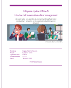 Integrale opdracht fase 3 hbo-bachelor Executive Officemanagement | Cijfer: 8 | met feedback beoordelaar