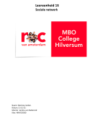 Leeereenheid 16 sociale netwerk