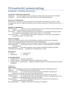 Samenvatting Privaatrecht