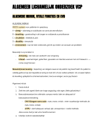 Samenvatting Algemeen Lichamelijk Onderzoek VCP