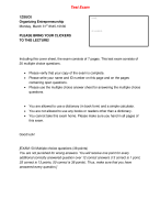 Organizing Entrepreneurship Test Exam