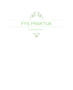 Praktijk fysio blok 1.1
