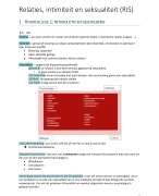 Samenvatting Relaties, intimiteit, seksualiteit (RIS)