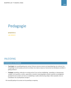 Pedagogie (Toegepaste psychologie Fase 1) 