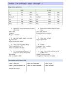 Section 1: To be and to have