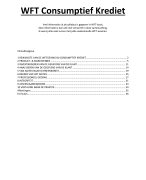 WFT Consumptief Krediet Samenvatting