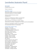 Uitgewerkte leerdoelen paard