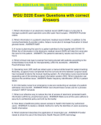 WGU D220 NURSING INFORMATICS ACTUAL EXAM 2024| ACCURATE EXAM AND PRACTICE EXAM TEST BANK WITH A STUDY GUIDE | EXPERT VERIFIED FOR GUARANTEED PASS | GRADED A
