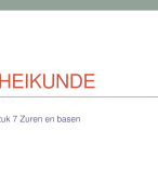 Scheikunde samenvatting vwo 5: zuren en basen