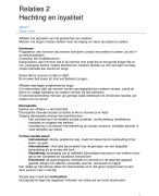 Hechting en Loyaliteit - Toegepaste psychologie - Leerjaar 2