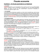 Fiscale Economie Samenvatting