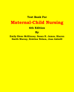 Test Bank For Maternal-Child Nursing 6th Edition By Emily Slone McKinney, Susan R. James, Sharon Smi