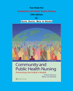 Test Bank - Community and Public Health Nursing  10th Edition By Cherie. Rector, Mary Jo Stanley | Chapter 1 – 30, Complete Guide 2023|