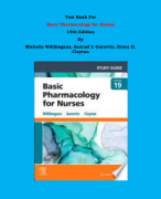 Test Bank - Basic Pharmacology for Nurses  19th Edition By Michelle Willihnganz, Samuel L Gurevitz, Bruce D. Clayton | Chapter 1 – 48, Complete Guide 2023|