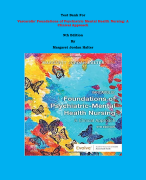 Test Bank - Varcarolis' Foundations of Psychiatric Mental Health Nursing: A Clinical Approach  9th Edition By Margaret Jordan Halter | Chapter 1 – 36, Complete Guide 2023|