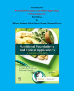 Test Bank - Nutritional Foundations and Clinical Applications  A Nursing Approach  8th Edition By Michele Grodner, Suzanne Dorner, Sylvia Escott-Stump| Chapter 1 – 20, Complete Guide 2023|