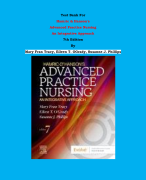 Test Bank - Hamric & Hanson's  Advanced Practice Nursing An Integrative Approach 7th Edition By Mary Fran Tracy, Eileen T. OGrady, Susanne J. Phillips | All Chapters, Complete Guide 2023|  