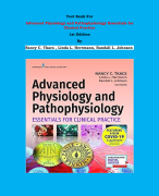 Test Bank - Advanced Physiology and Pathophysiology Essentials for Clinical Practice  1st Edition By Randall Johnson | Chapter 1 – 17, Complete Guide 2023|