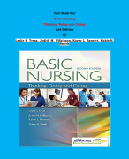 Test Bank - Basic Nursing  Thinking Doing and Caring  2nd Edition By Leslie S. Treas, Judith M. Wilkinson, Karen L. Barnett, Mable H. Smith| Chapter 1 – 46, Complete Guide 2023|