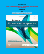 Test Bank - Lehne's Pharmacotherapeutics for Advanced Practice Nurses and Physician  2nd Edition By Laura Rosenthal, Jacqueline Burchum | Chapter 1 – 92, Complete Guide 2023|