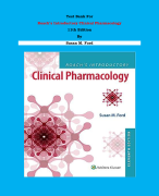 Test Bank - Roach’s Introductory Clinical Pharmacology 11th Edition By Susan M. Ford | All Chapters, Complete Guide 2023|