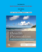 Test Bank - Health Promotion Throughout the Life Span   10th Edition By Carole Lium Edelman, Elizabeth C. Kudzma | Chapter 1 – 25, Complete Guide 2023|
