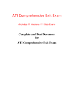 ATI Comprehensive Exit Exam (11 Versions) (Latest-2023)/ Comprehensive Exit ATI Exam / ATI Proctored