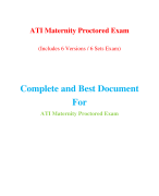 ATI Maternity Proctored Exam (6 Versions) (Latest-2023)/ Maternity ATI Proctored Exam / ATI Proctored Maternity Exam | Complete Document for A.T.I Exam |