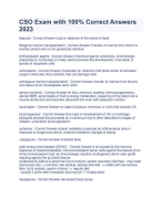CSO Exam with 100% Correct Answers 2023