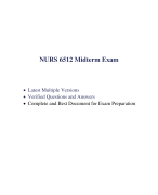 NURS 6521 Midterm Exam (4 Versions, 400 Q & A, Latest-2023) / NURS 6521N Midterm Exam / NURS6521 Midterm Exam / NURS-6521N Midterm Exam: Walden University | 100% Correct Q & A |