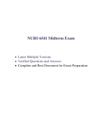NURS 6541 Midterm Exam (3 Versions, 300 Q & A, Latest-2023) / NURS 6541N Midterm Exam / NURS6541 Midterm Exam / NURS-6541N Midterm Exam: Walden University | 100% Correct Q & A |