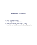 NURS 6650 Final Exam (3 Versions, 225 Q & A, Latest-2023) / NURS 6650N Final Exam / NURS6650 Final Exam / NURS-6650N Final Exam: Walden University | 100% Correct Q & A |