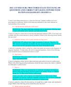 2023 ATI MED SURG PROCTORED EXAM TEST BANK 100 QUESTIONS AND CORRECT DETAILED ANSWERS WITH RATIONALES|ALREADY GRADED A+