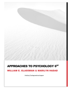 Samenvatting Approaches to Psychology - Introductie Gedragswetenschappen