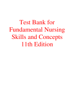 Test Bank for FundamentalNursing  Skills and Concepts  11thEdition
