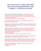 NSG 526EXAM 2 LATEST 2023-2024  REAL EXAM 100 QUESTIONS AND  CORRECT ANSWERS|AGRADE