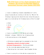  NUR 2755 Form A, B & C Exam Questions And Answers 100 correct/Verified Best Rated A+ Guaranteed Success Latest Update 2022/2023