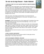Boekverslag De reis van de lege flessen - Kader Abdolah