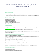 NR 599 / NR599 Week 8 Final Exam Study Guide Latest  2022 / 2023Graded A