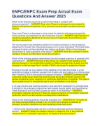 ENPC/ENPC Exam Prep Actual Exam Questions And Answer 2023 