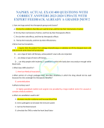 NAPSRX ACTUAL EXAM 400 QUESTIONS WITH CORRECT ANSWERS 2023-2024 UPDATE WITH EXPERT FEEDBACK ALREADY A GRADED |NEW!!