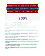 Maryville NURS 661 Exam 4 Notes from Bremer's Review UPDATED 2023 GRADED A+