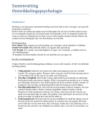 Beknopte samenvatting Ontwikkelingpsychologie