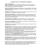 Toetsdoelen juridische horizon jaar 2, recht