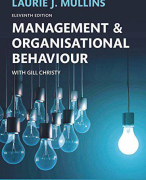 Summary book Management & Organisational Behaviour, 11th edition