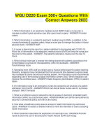 WGU D220 Exam 300+ Questions With Correct Answers 2023